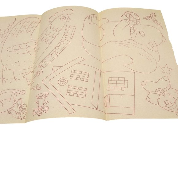 Vintage Childhood Days Transfer Patterns, MCM Workbasket Iron On Transfers, 1960 - Picture 2 of 3